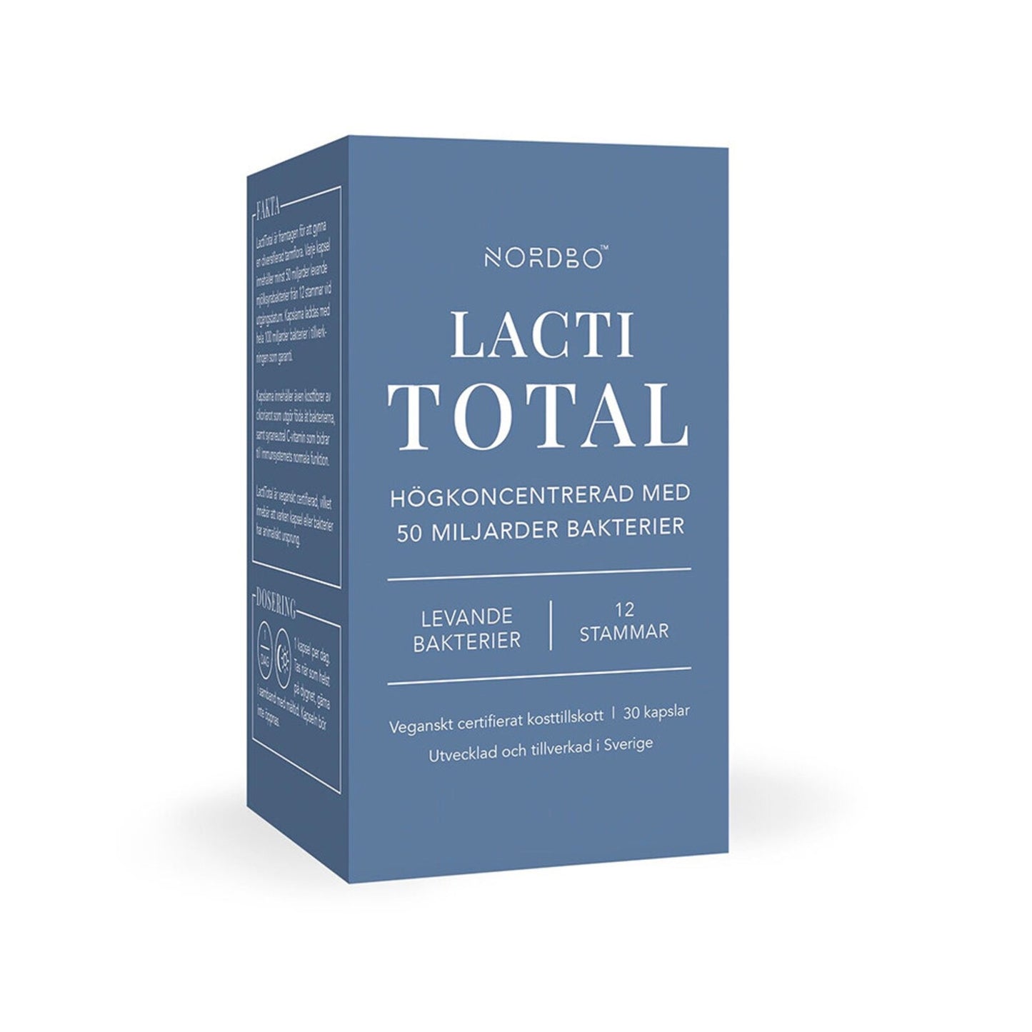 LactiTotal 50 miljarder 30 kapslar – probiotika för tarmflora, maghälsa och immunförsvar