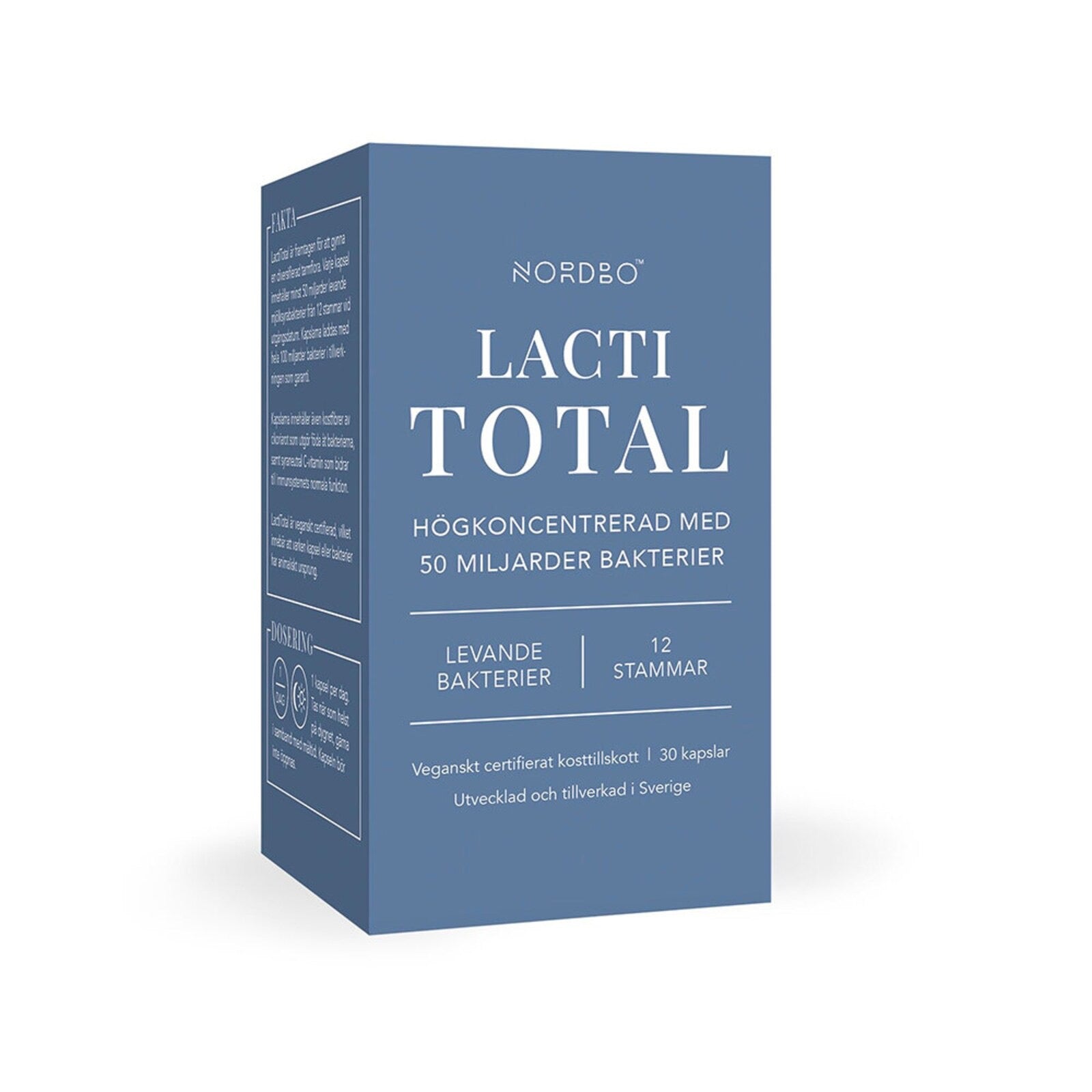 LactiTotal 50 miljarder 30 kapslar – probiotika för tarmflora, maghälsa och immunförsvar