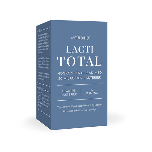 LactiTotal 50 miljarder 30 kapslar – probiotika för tarmflora, maghälsa och immunförsvar
