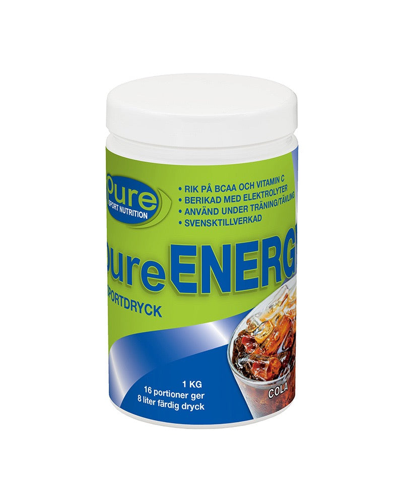 Pure Energy Cola – energidryck med cola‑smak för fokus, uthållighet och träning