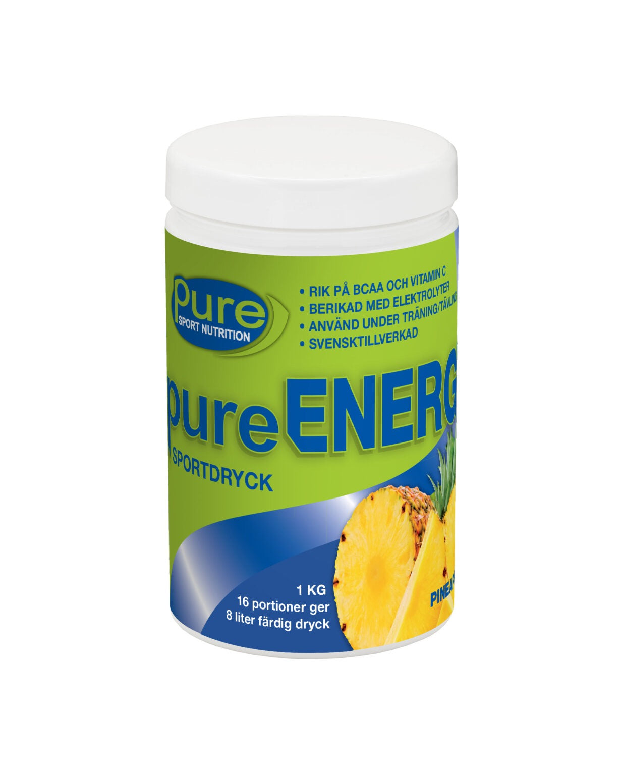 Pure Energy Pineapple – energidryck med ananassmak för fokus, energi och träning