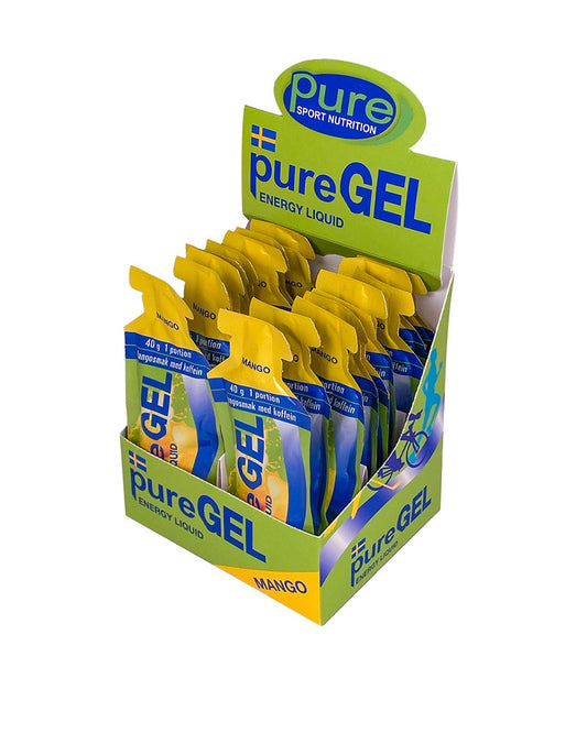 Pure Gel 18 st Mango – energigel för träning, snabb energi och uthållighet