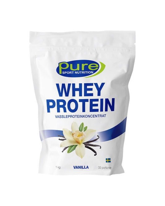 Pure Whey Protein 1kg Vanilla – vassleprotein för muskeltillväxt och återhämtning